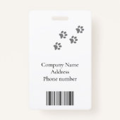 Badge Vétérinaire Groomer animal de compagnie Chien chat (Dos)
