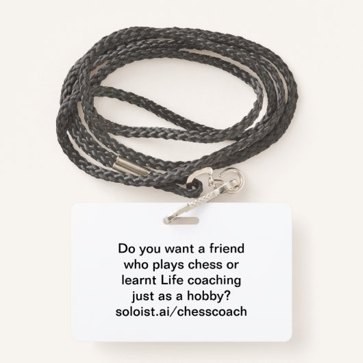 Badge Veux-tu un ami ? (Derrière avec lanière)