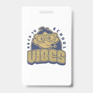Badge Vibes de rentrée cool - Art de dessin animé