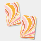 Badge Vibrations rétro colorées (Avant & arrière)