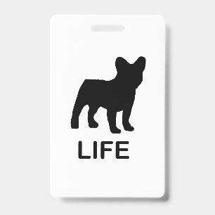 Badge vie de bouledogue français