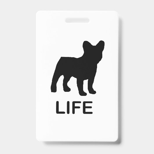 Badge vie de bouledogue français (Avant)