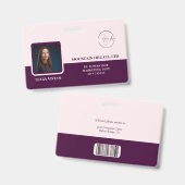 Badge Vin Couleur Royal Crimson Logo & Code-barres (Avant & arrière)