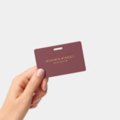 Badge Vin & Or Couleur Professionnel Moderne et tendance (Manuel / portable)