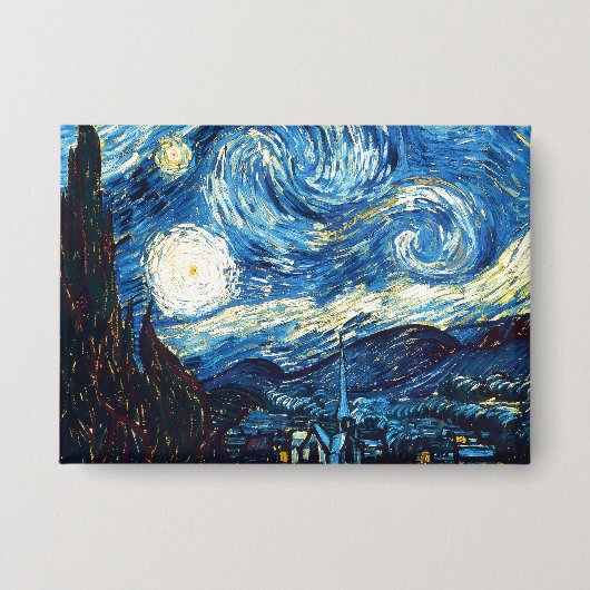 Badge Vincent van Gogh's painting, Starry Night, (Recto)