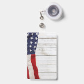 Badge Vintage American Flag (Avant avec rétractable)