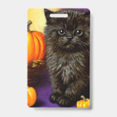 Badge Vintage Halloween Kitten (Arrière)