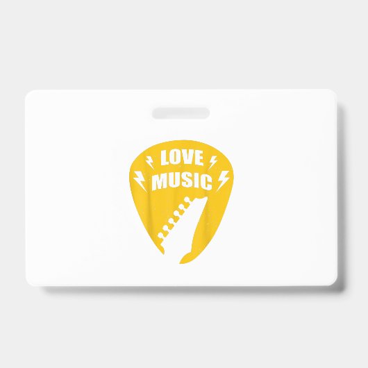 Badge Vintage Love Guitar (Avant)