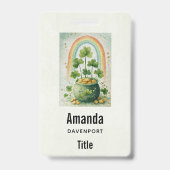 Badge Vintage Pot of Gold and Rainbow (Face)