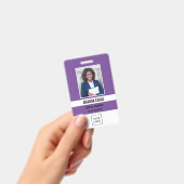 Badge Violet | Photo du logo de l'employé ou code QR Séc (Manuel / portable)
