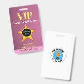 BADGE VIP (Avant & arrière)