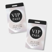 Badge VIP Accès Illimité Evénement Simple Perle Ir (Avant & arrière)
