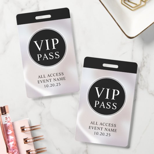 Badge VIP Accès Illimité Evénement Simple Perle Ir (Bureau)