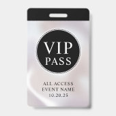 Badge VIP Accès Illimité Evénement Simple Perle Ir (Arrière)