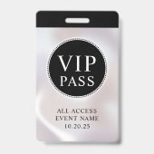 Badge VIP Accès Illimité Evénement Simple Perle Ir (Avant)