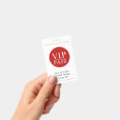 Badge VIP All Access, événement simple rouge blanc (À main)