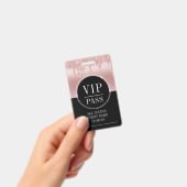 Badge VIP All Access Event Rose métallique Gold Black (Manuel / portable)