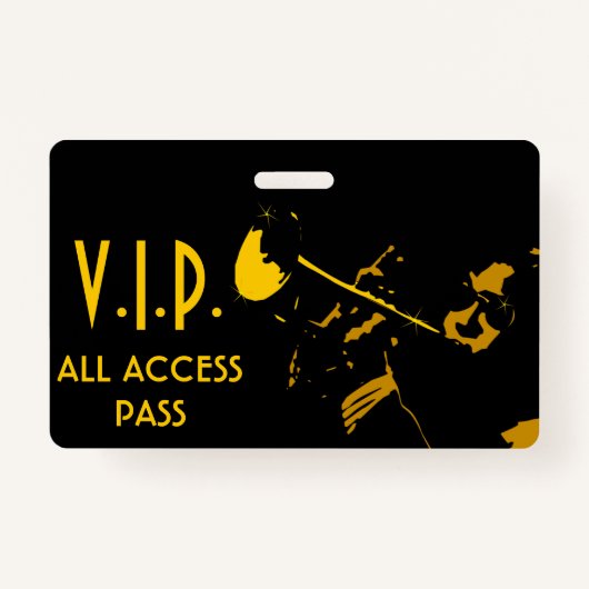 Badge VIP All Access Horizonal Pass à l'événement musica (Devant)