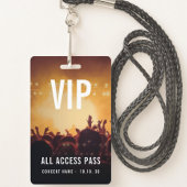 Badge VIP All Access Name Photo Custom Concert