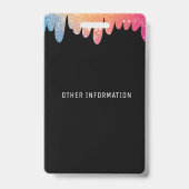 Badge VIP All Access Pass Black Modern Parties scintilla (Dos)