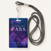 Badge VIP All Access Pass Événements extérieurs Géométri (Derrière avec lanière)