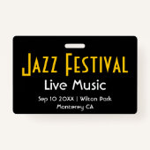 Badge VIP All Access Pass pour l'événement musical (Dos)