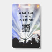 Badge VIP All Access QR Code Pass Concert (Back)