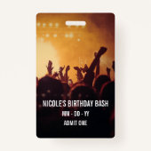 Badge VIP Anniversaire Pass Photo personnalisée Insigne  (Dos)