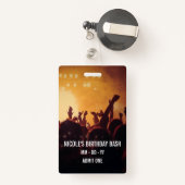 Badge VIP Anniversaire Pass Photo personnalisée Insigne  (Back with Retractable)