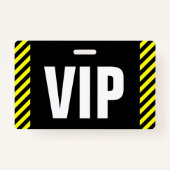 Badge "VIP" + Bande noire et jaune (Devant)