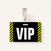 Badge "VIP" + Bande noire et jaune (Dos avec clip)