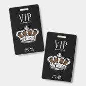 Badge VIP Couronne (Avant & arrière)