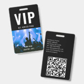 Badge VIP Custom Event or Concert Name All Access (Recto et verso)