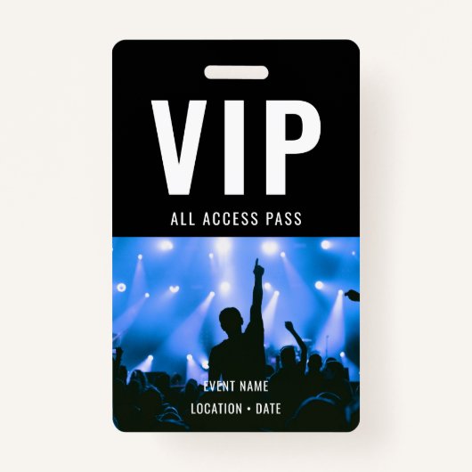 Badge VIP Custom Event or Concert Name All Access (Devant)