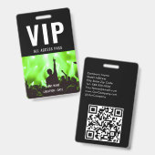 Badge VIP Custom Event or Concert Name All Access (Avant & arrière)
