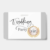 Badge VIP de la fête de la mariée mariage (Dos)