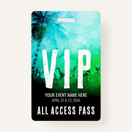 Badge VIP d'événement All Access Pass (Devant)
