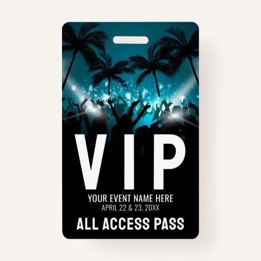 Badge VIP d'événement All Access Pass (Devant)