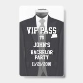 Badge VIP Enterrement de Garçon Tuxedo (Arrière)