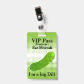 Badge VIP Fête Pickle Drôle (Avant avec clip)