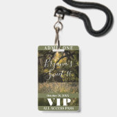 Badge VIP Forêt Enchantée Florale Rustique pour Sw (Avant avec lanière)