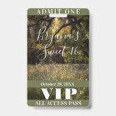 Badge VIP Forêt Enchantée Florale Rustique pour Sw (Arrière)