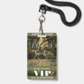 Badge VIP Forêt Enchantée Florale Rustique pour Sw (Arrière avec lanière)