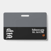 Badge VIP Halloween (Arrière)