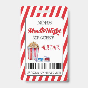 Badge VIP Invité Soirée Cinéma, Badge Cinéma,