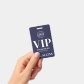 Badge VIP Logo Navy Blue All Access Event (À main)