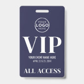 Badge VIP Logo Navy Blue All Access Event (Dos)