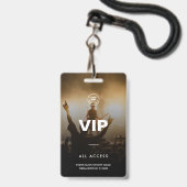 Badge VIP Music Festival Match Party All Access (Face avec cordon)