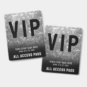Badge VIP Noir Blanc Accès Illimité (Avant & arrière)