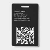 Badge VIP Noir & Blanc Minimaliste (Arrière)